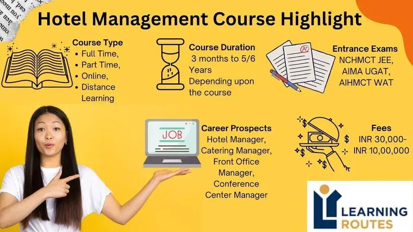 hotel management course highlights
