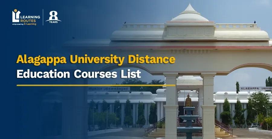 Alagappa University Distance Education Courses List With Fees: Discover UG & PG Programmes