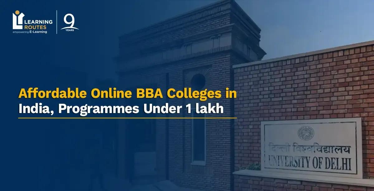 Affordable Online BBA Colleges in India, Programmes Under 1 lakh